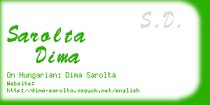 sarolta dima business card